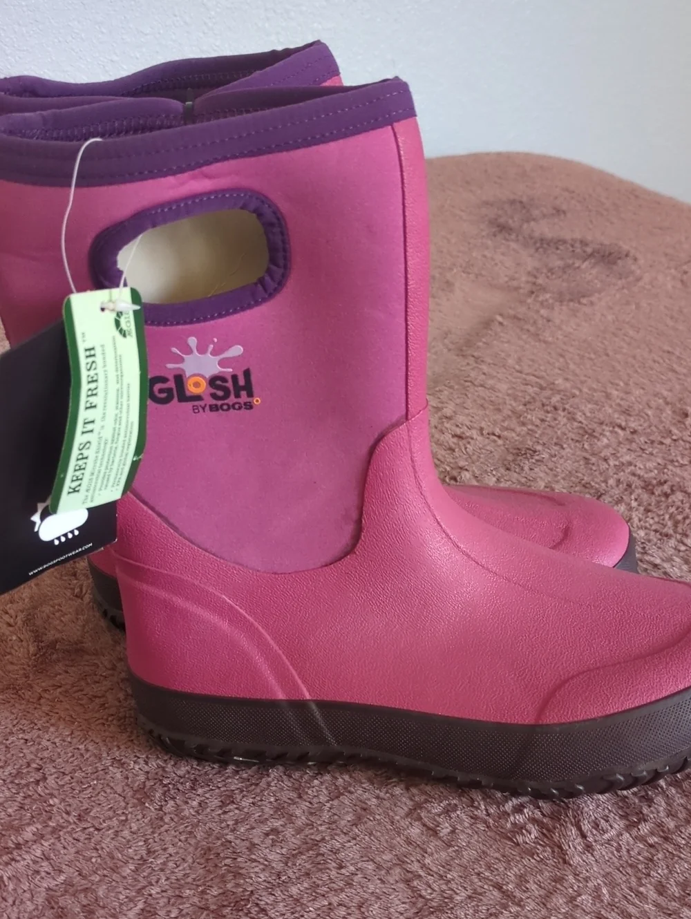 Glosh by Bogs Pink Kids Rain Boots